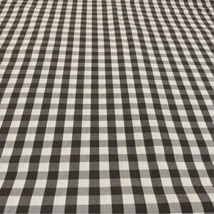 Brown gingham fabric 35”W x 92”L